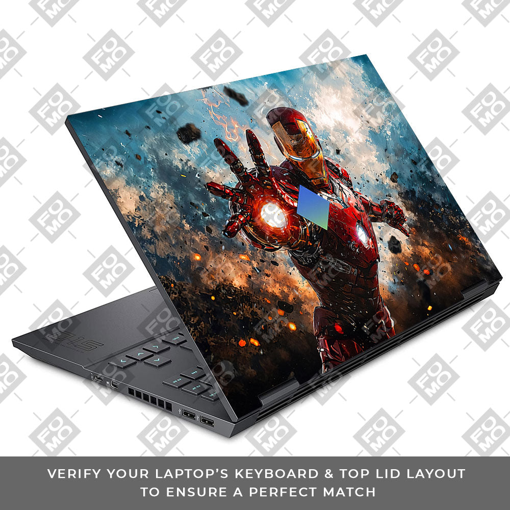 Iron Imapct The Arc Reactor HP Omen 15 Laptop Skin