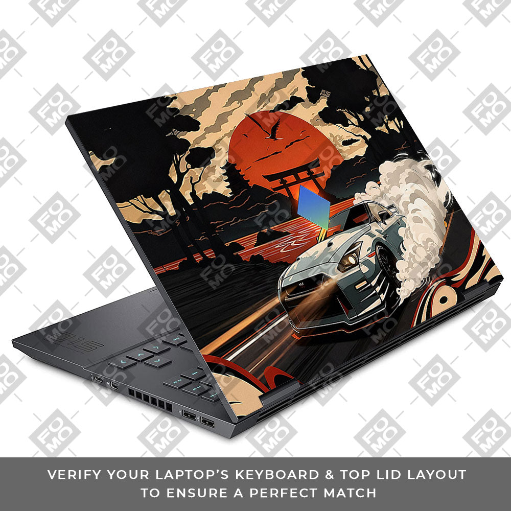 Samurai Rising Sun GTR HP Omen 15 Laptop Skin