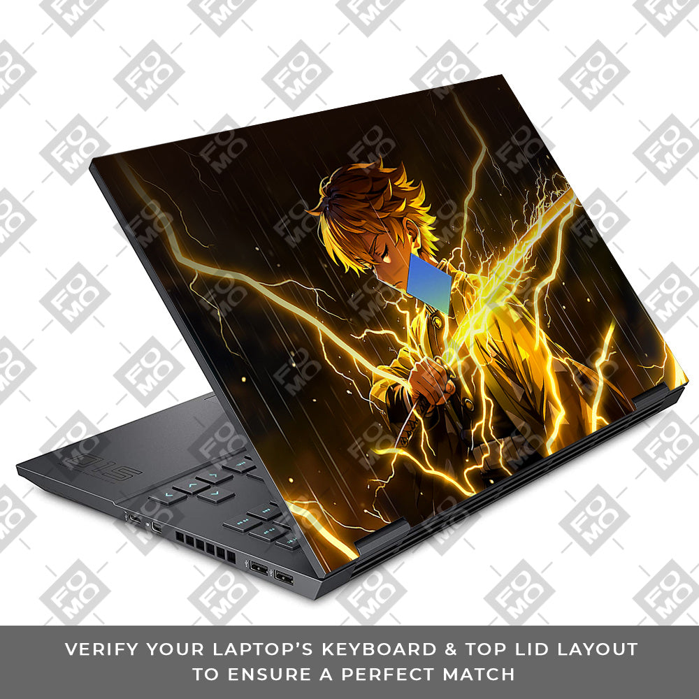 Thunder Soul Lightning Zenitsu HP Omen 15 Laptop Skin