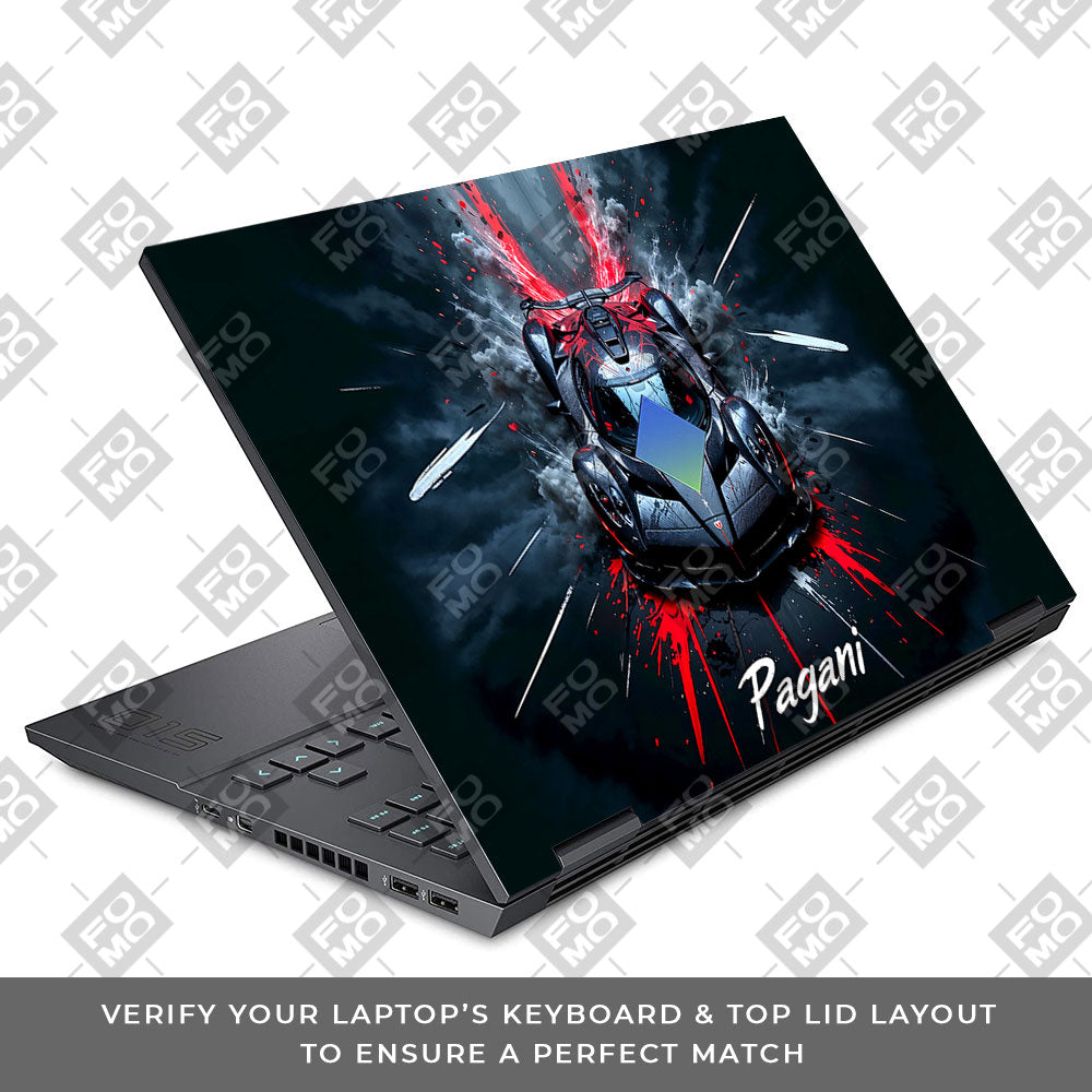 Pagani Midnight Impact HP Omen 15 Laptop Skin