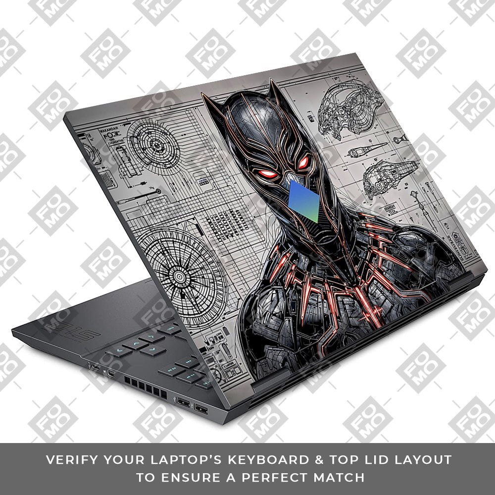 Black Panther Vibranium Tech HP Omen 15 3D Laptop Skin