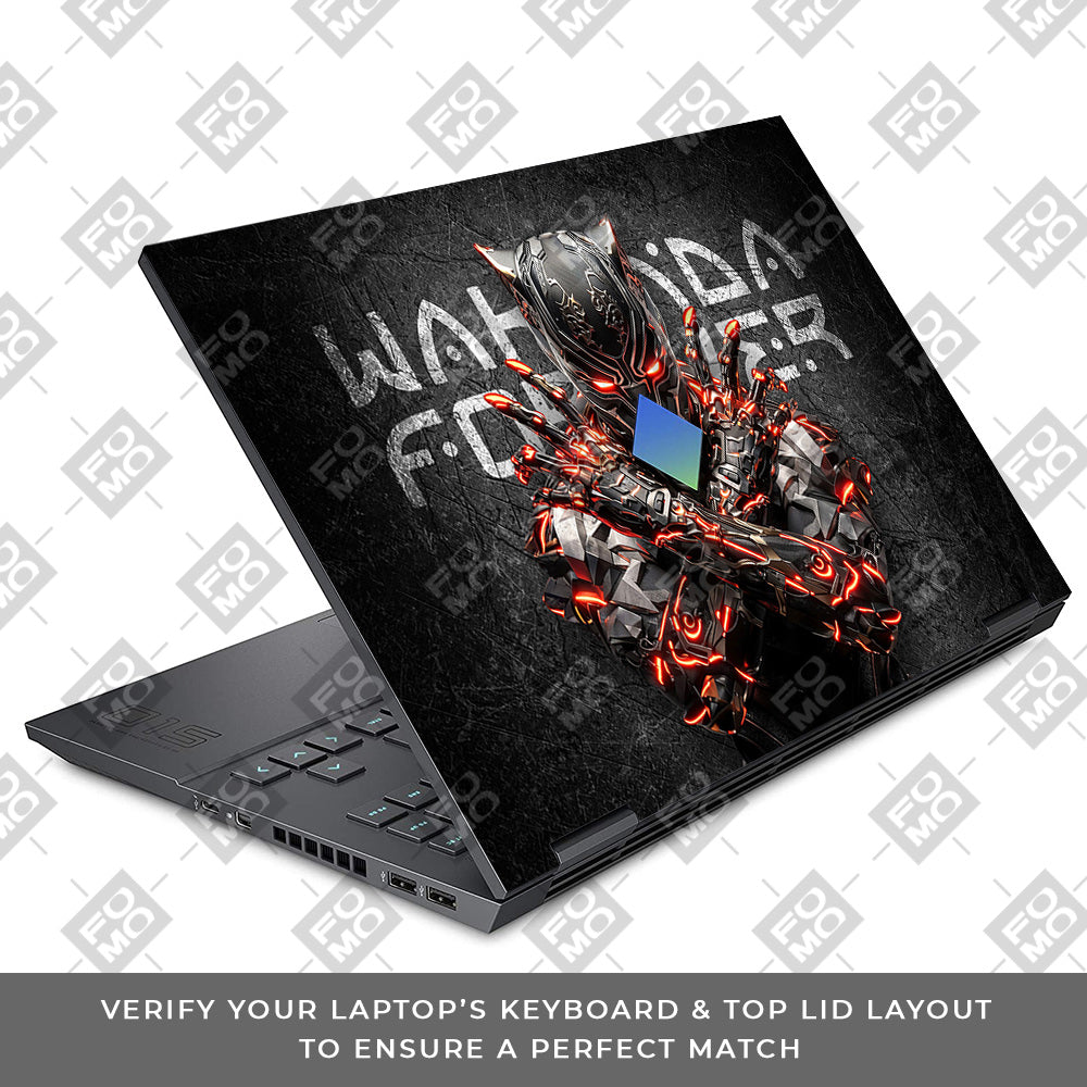 Black Panther Glowing Fury HP Omen 15 Laptop Skin