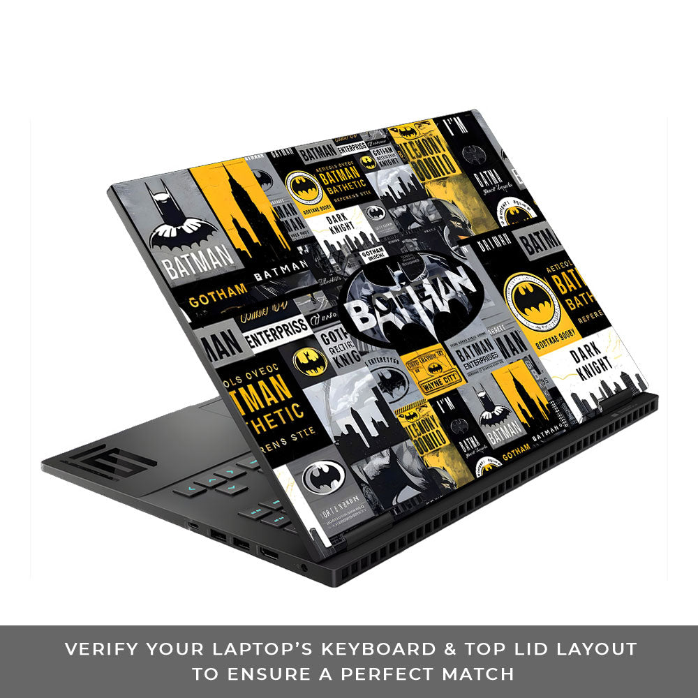 Batman Collage HP Omen Gaming 16 Laptop Skin