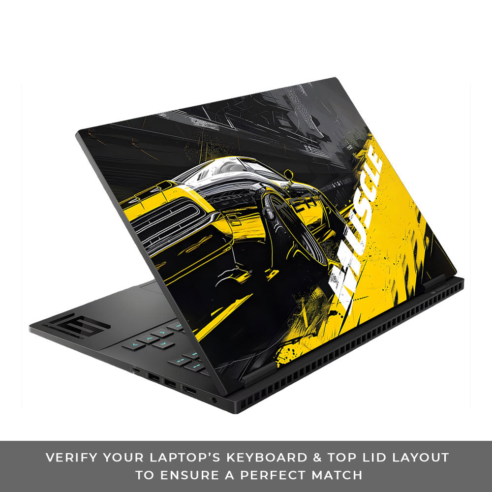 Black Muscle HP Omen Gaming 16 Laptop Skin