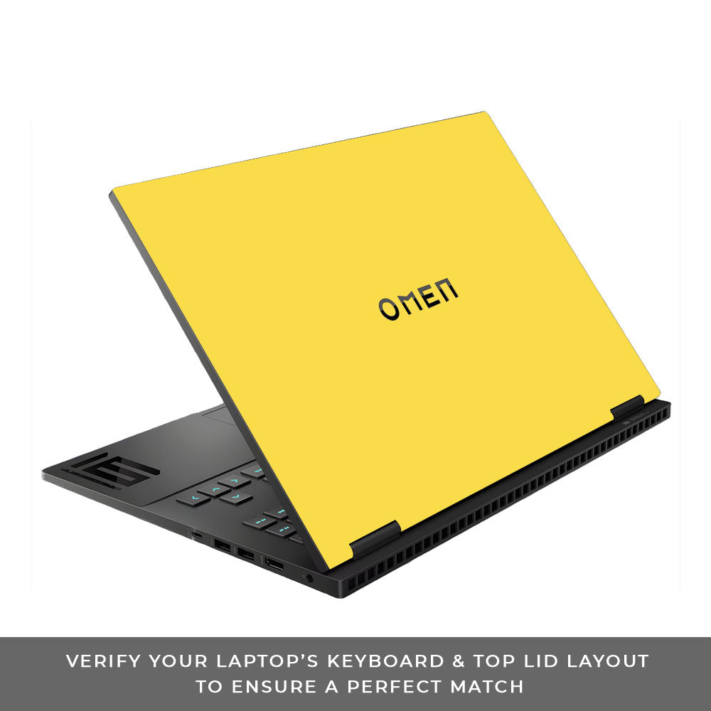 Textured Yellow HP Omen Gaming 16 Laptop Skin