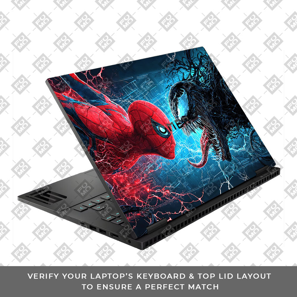 Spiderman vs Venom Showdown HP Omen Gaming 16 3D Laptop Skin