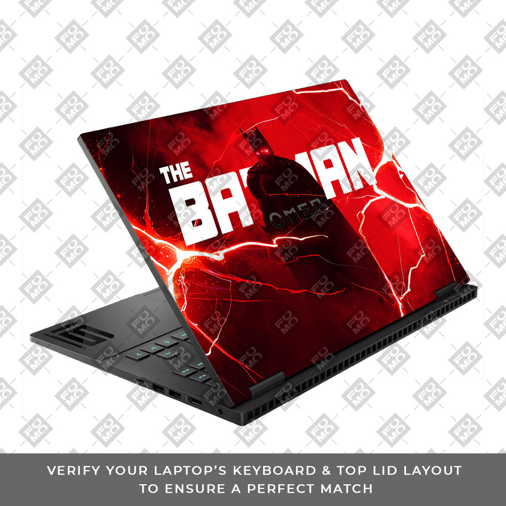 Red Rage Batman HP Omen Gaming 16 3D Laptop Skin
