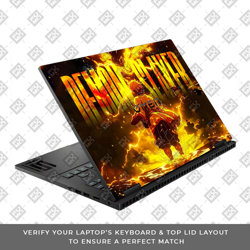 Zenitsu Lightning Strike HP Omen Gaming 16 Laptop Skin