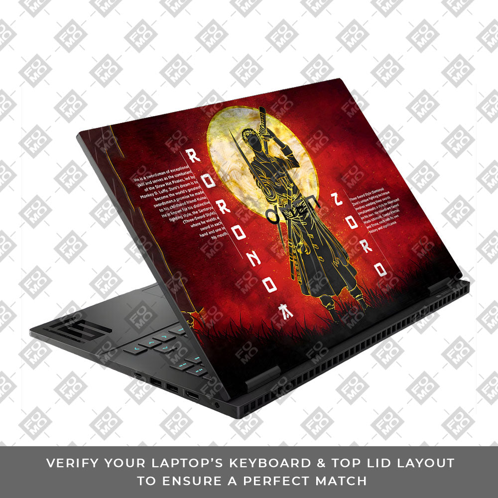 Zoro Under Golden Moon HP Omen Gaming 16 Laptop Skin