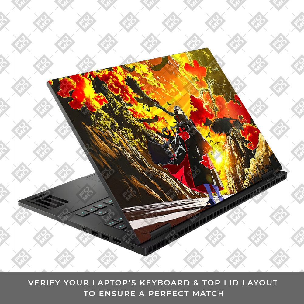 Itachi with Flock of Crows HP Omen Gaming 16 Laptop Skin