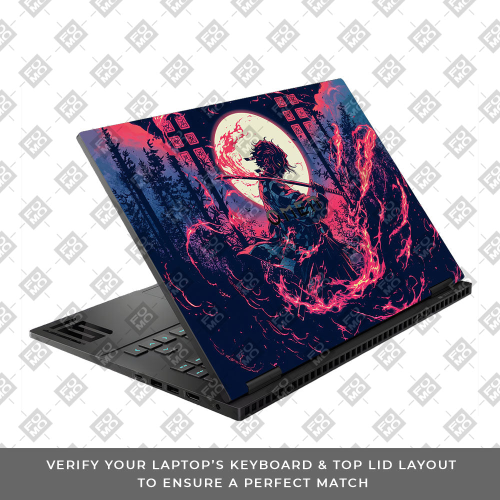 Tanjiro's Flame of Ember HP Omen Gaming 16 Laptop Skin