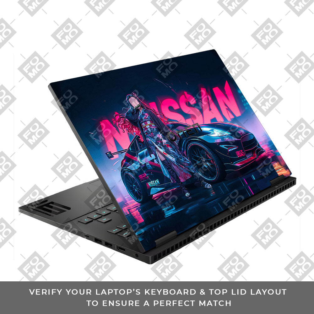 Neon Bloom Nezuko Racer HP Omen Gaming 16 Laptop Skin