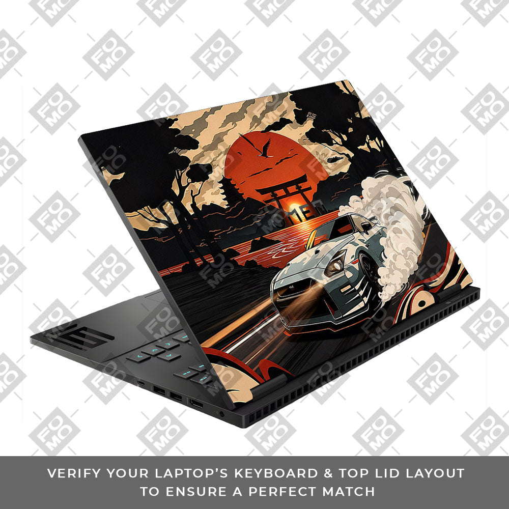 Samurai Rising Sun GTR HP Omen Gaming 16 Laptop Skin
