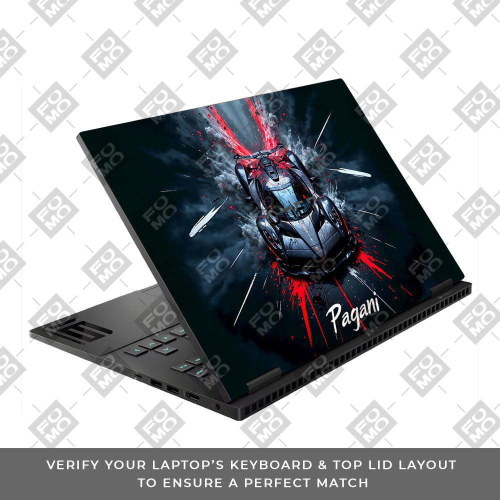Pagani Midnight Impact HP Omen Gaming 16 Laptop Skin