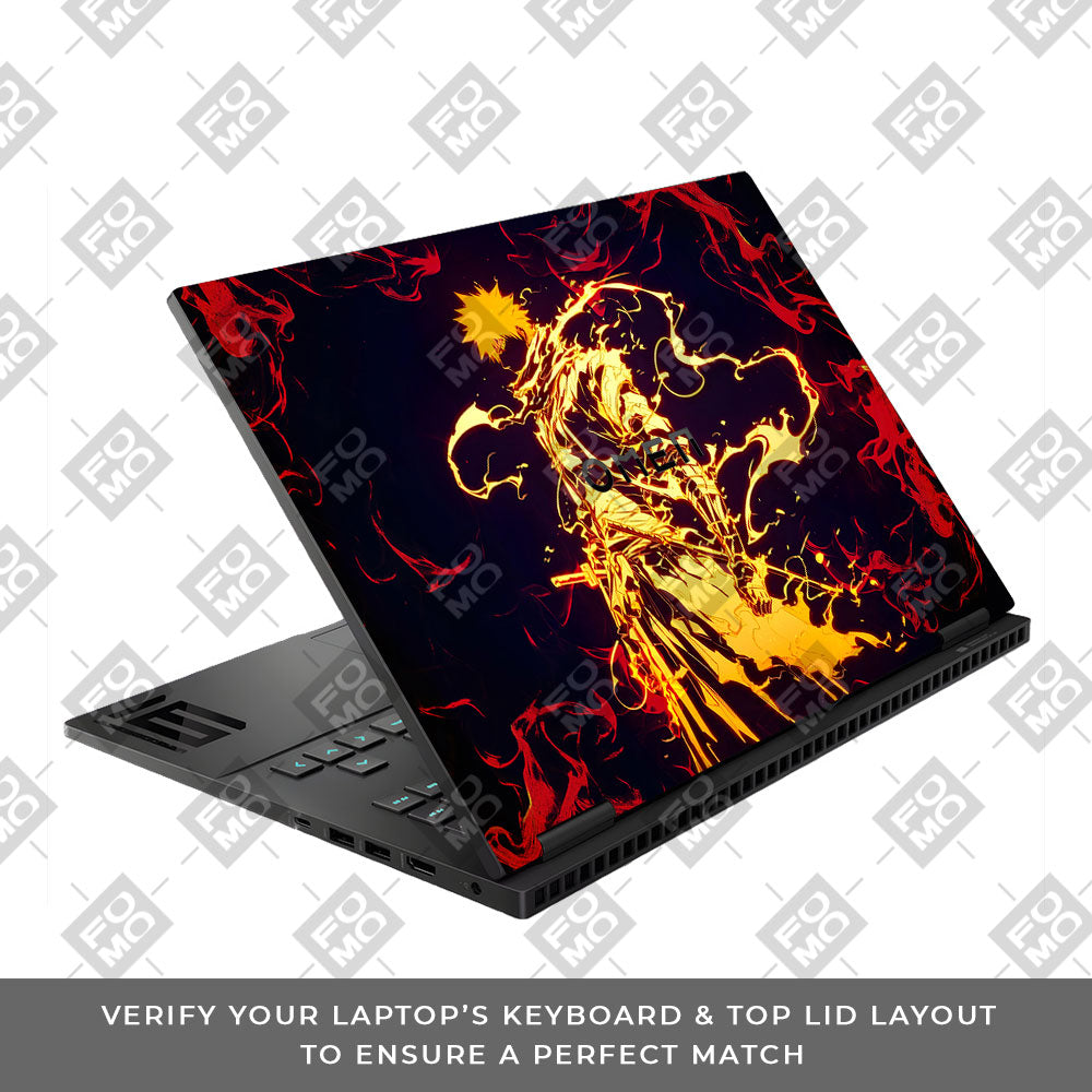 Bleach Ichigo Bankai Form HP Omen Gaming 16 Laptop Skin