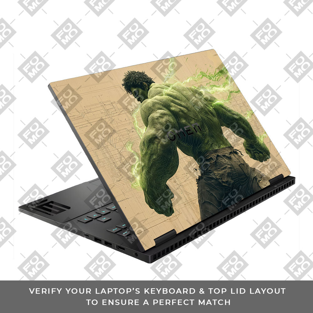 Hulk Unleashed HP Omen Gaming 16 Laptop Skin