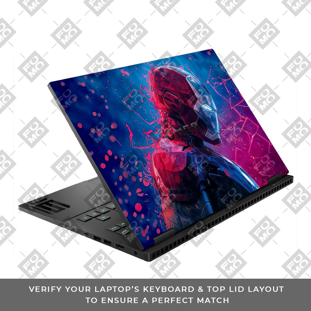 Iron Man Neon Tech HP Omen Gaming 16 Laptop Skin