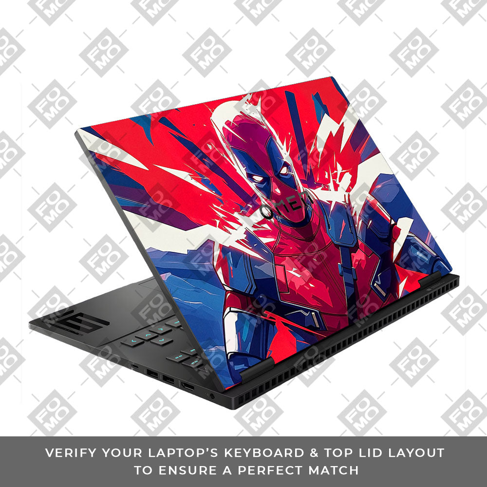 Deadpool Power Burst HP Omen Gaming 16 3D Laptop Skin