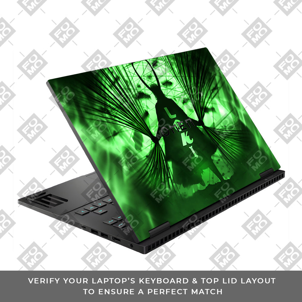 Loki's Green Aura HP Omen Gaming 16 Laptop Skin