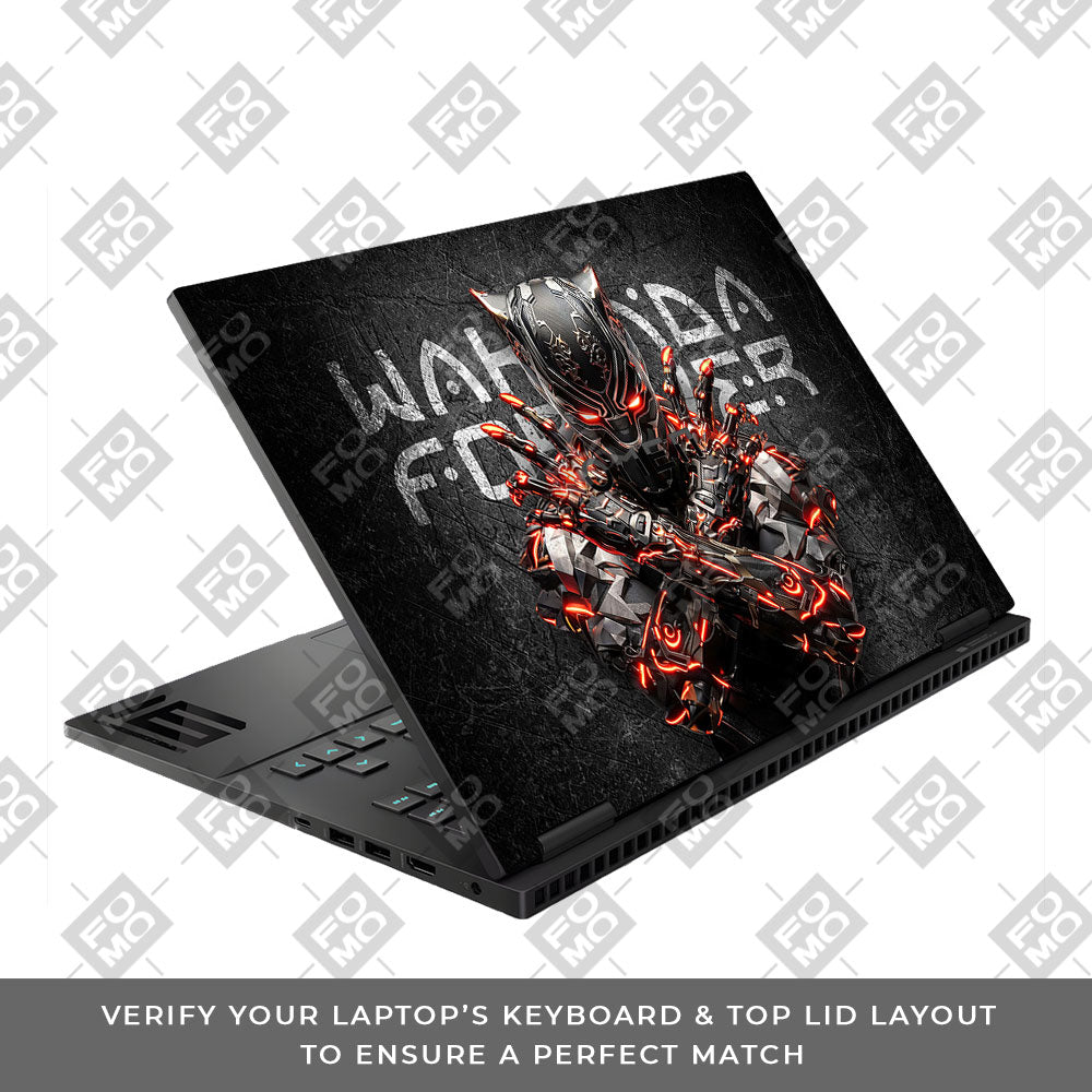 Black Panther Glowing Fury HP Omen Gaming 16 Laptop Skin