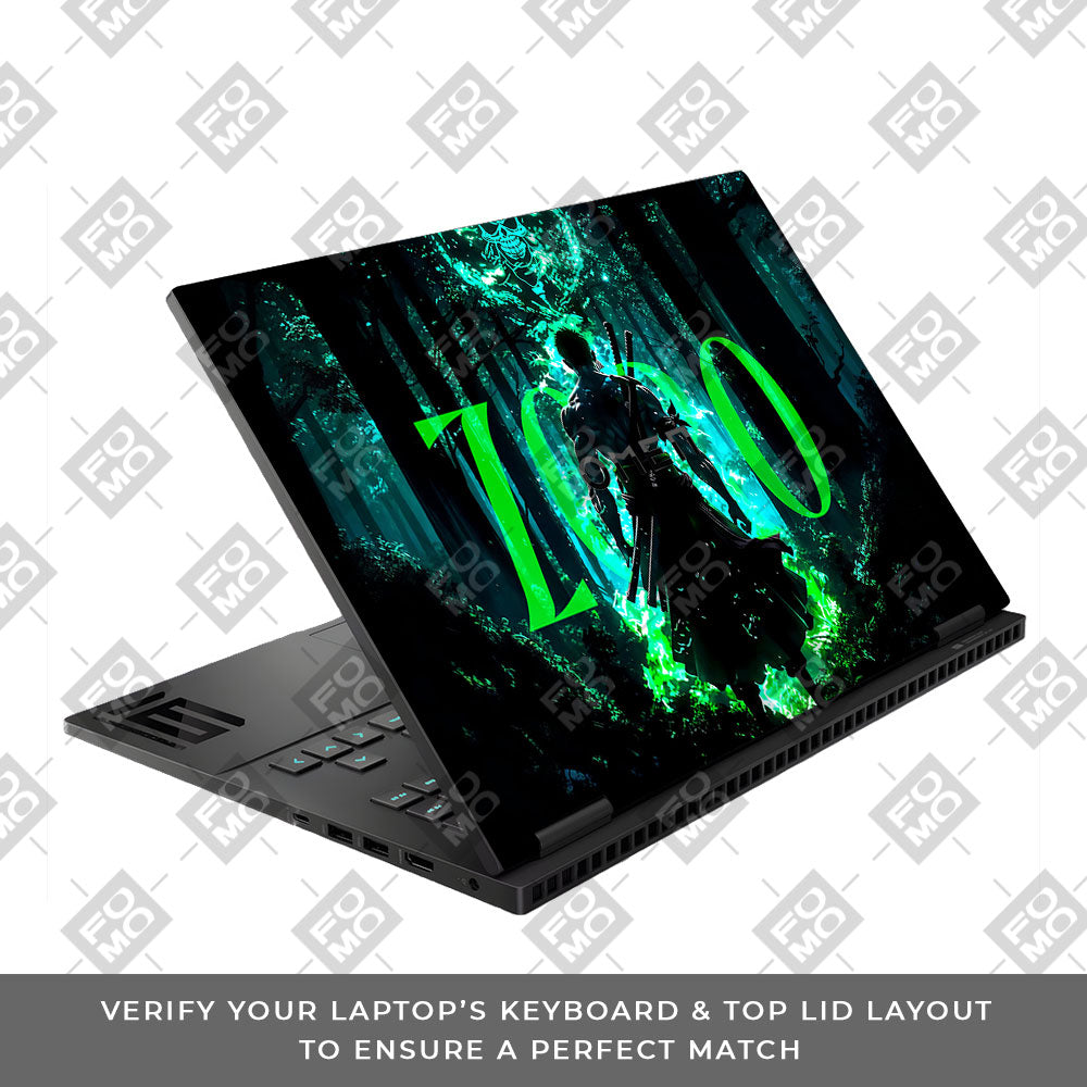 Zoro Green Aura HP Omen Gaming 16 Laptop Skin