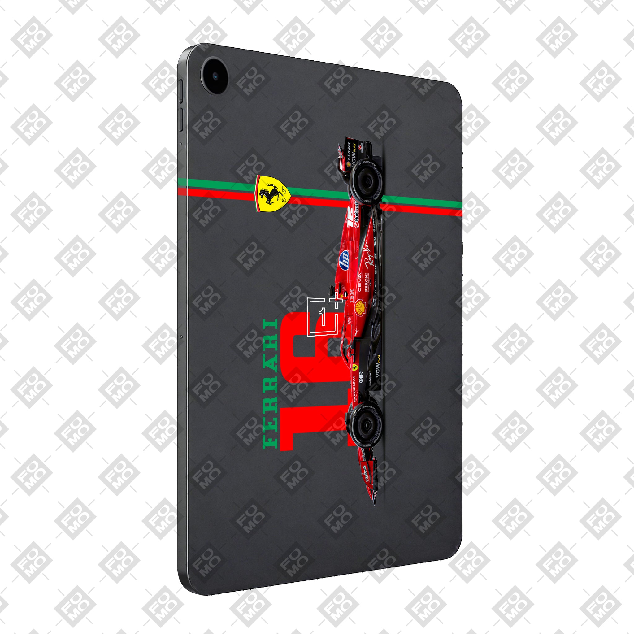 OnePlus Pad Go 2 Transparent Ferrari Flame Tablet Skin