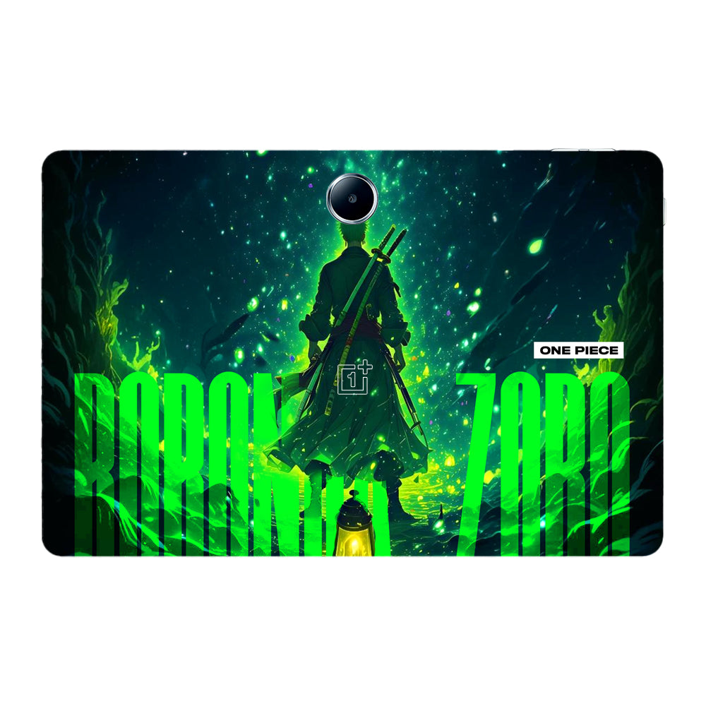 OnePlus Pad Lite Roronoa Zoro Green Fury Anime Tablet Skins
