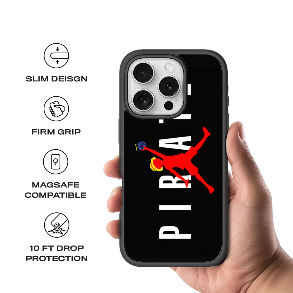 Pirate Luffy 3D Skin with Shockguard Armour Magsafe Case for Apple iPhone 16 Pro Max