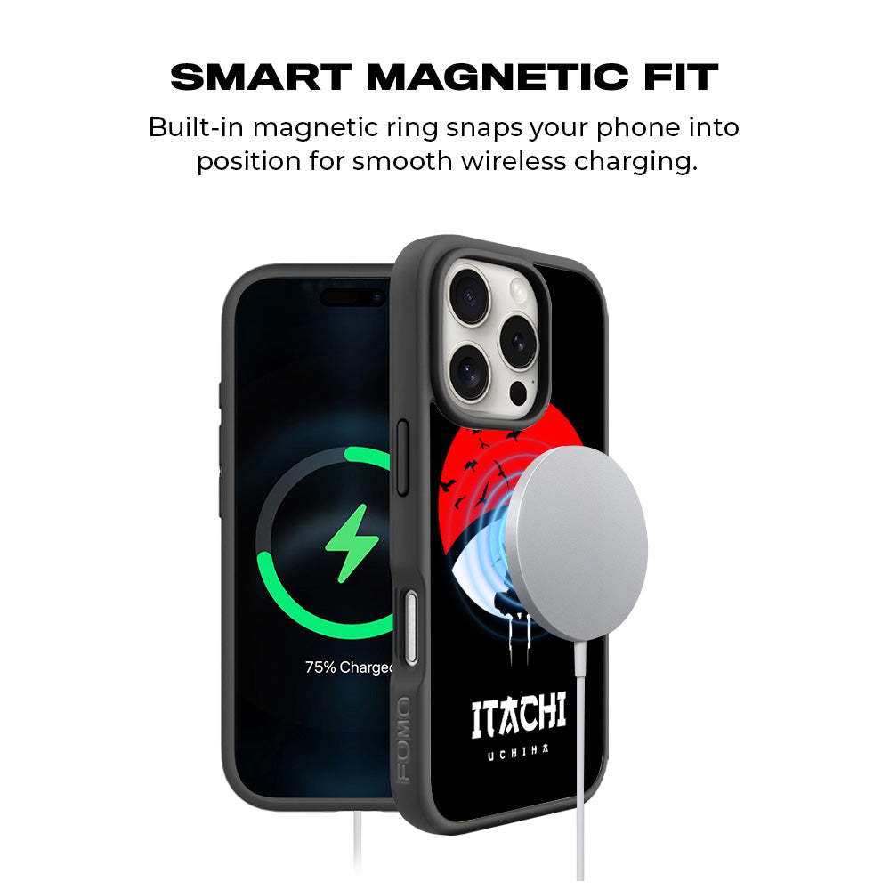 Itachi Uchiha The Clan Killer 3D Skin with Shockguard Armour Magsafe Case for Apple iPhone 16 Pro