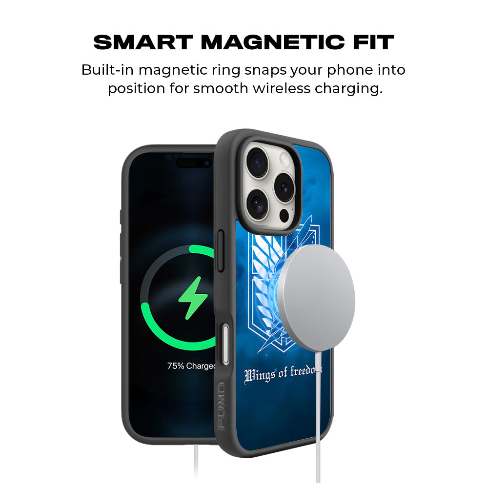Scouting Legion AOT 3D Skin with Shockguard Armour Magsafe Case for Apple iPhone 16 Pro