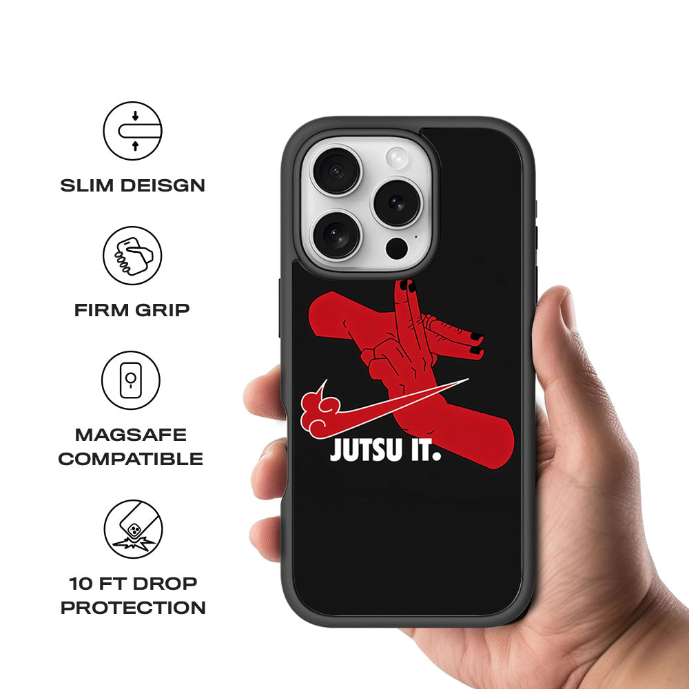 Just Jutsu It 3D Skin with Shockguard Armour Magsafe Case for Apple iPhone 16 Pro