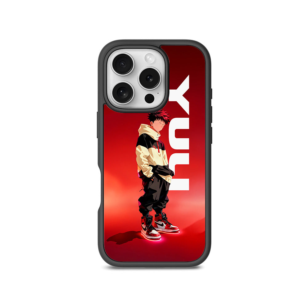 Yuji Drip Anime 3D Skin with Shockguard Armour Magsafe Case for Apple iPhone 16 Pro
