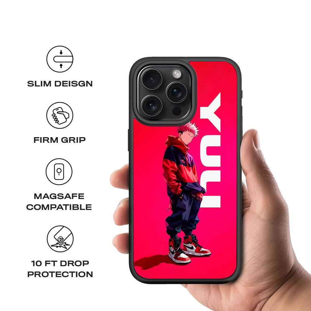 Yuji Drip Skin with Shockguard Armour Magsafe Case for Apple iPhone 15 Pro Max