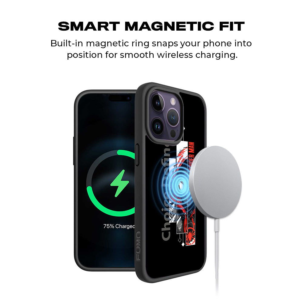 Spiderman Choices Defines Skin with Shockguard Armour Magsafe Case for Apple iPhone 15 Pro Max