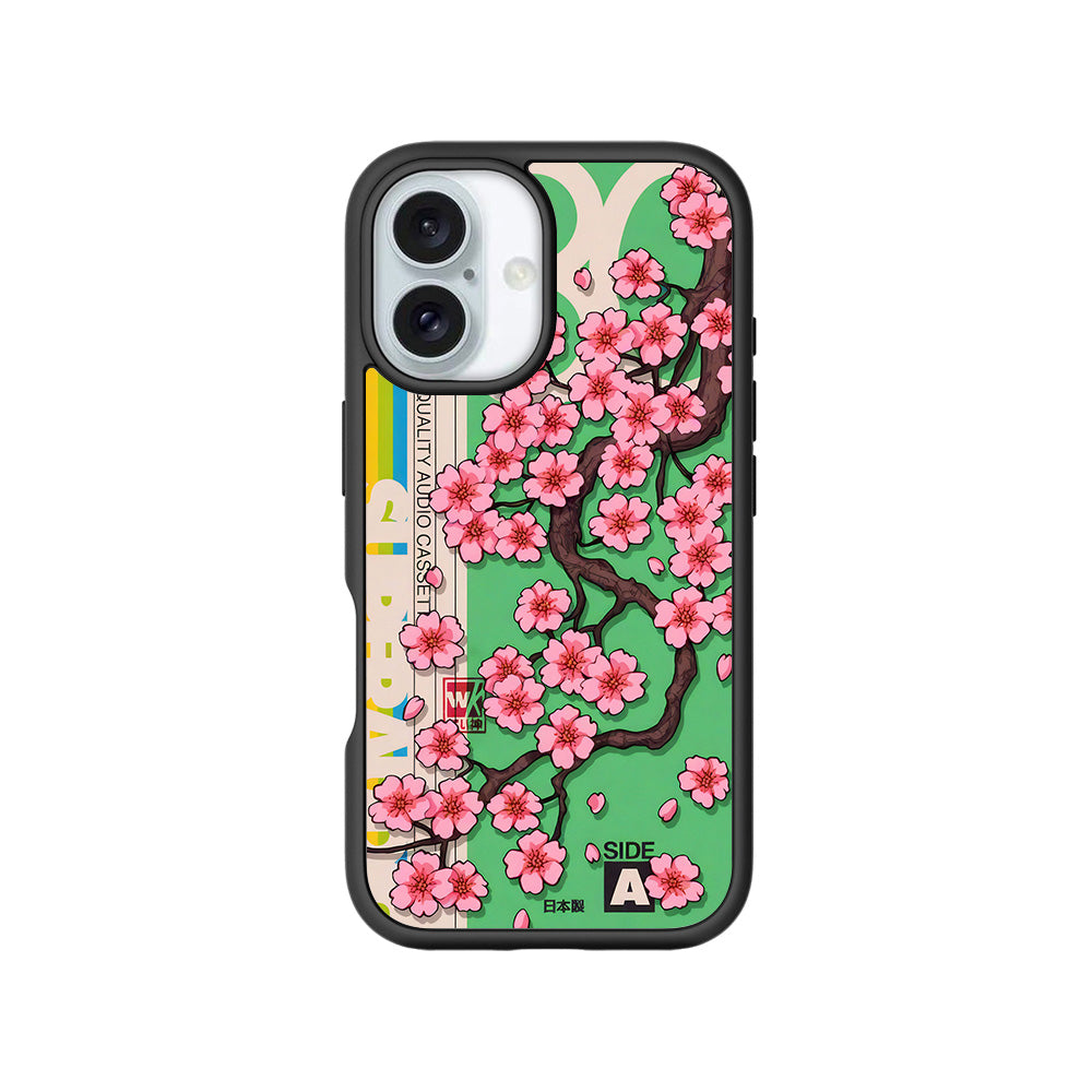 Retro Sakura Blossom Skin with Shockguard Armour Magsafe Case for Apple iPhone 16 Plus