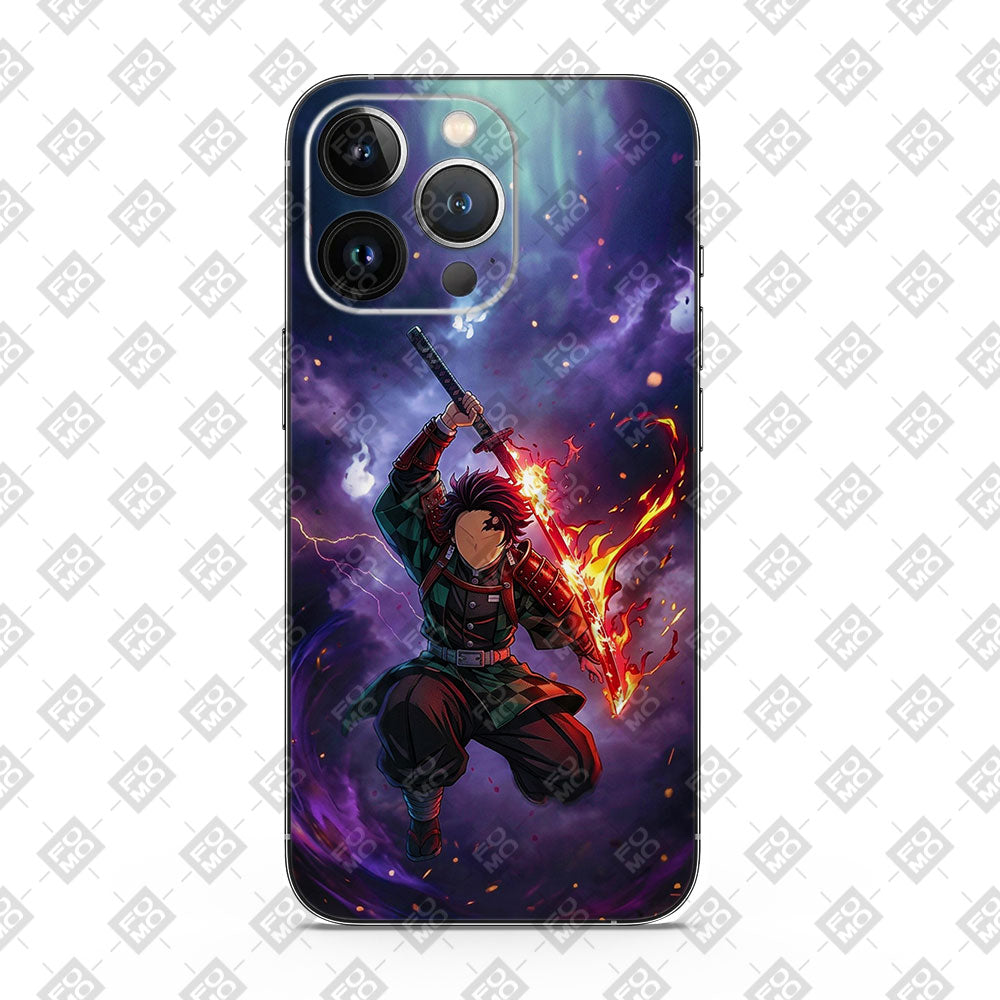 Tanjiro Flame Sword Anime Mobile Skins
