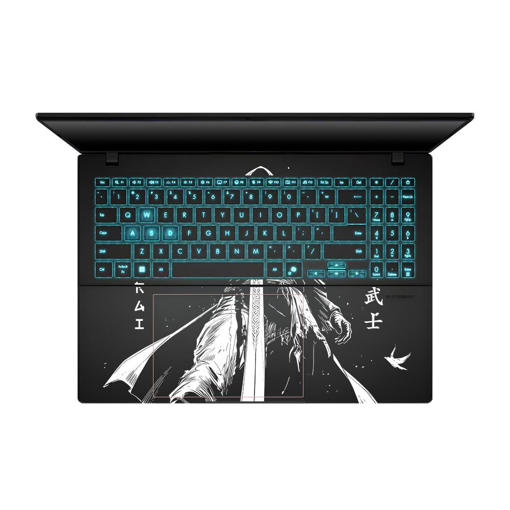 Transparent Kaizen Samurai Sword Asus Gaming V16 V3607 Laptop Skin