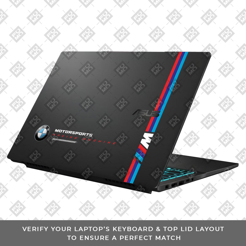 Transparent Motorsport Race Graphic Asus Gaming V16 V3607 Laptop Skin