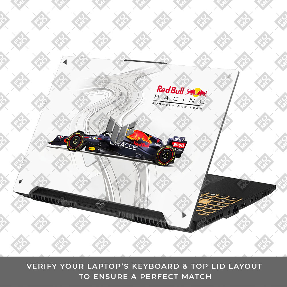 Red Bull Racing in Action Asus TUF Gaming F16 and TUF Gaming A16 Laptop Skin