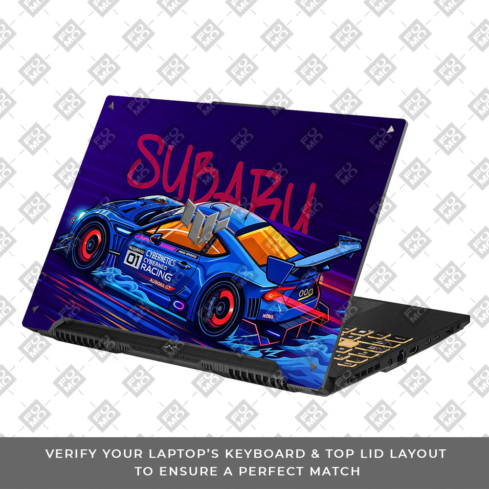Subaru BRZ Asus TUF Gaming F16 and TUF Gaming A16 Laptop Skin