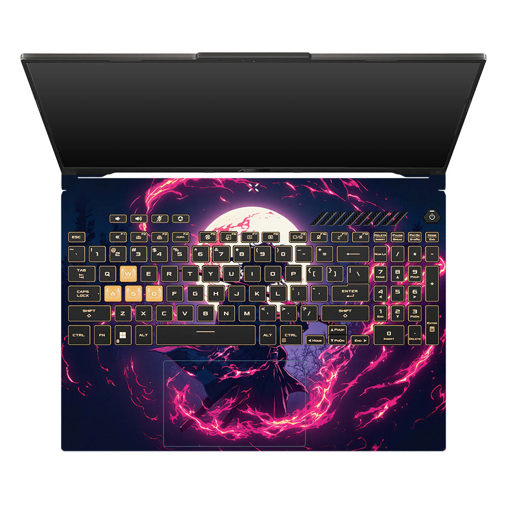 Tanjiro's Flame of Ember Asus TUF Gaming F16 and TUF Gaming A16 Laptop Skin