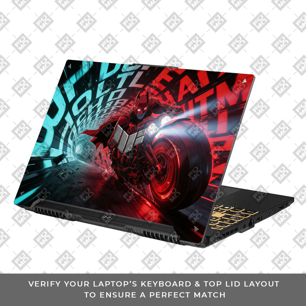 Dark Knight Overdrive Asus TUF Gaming F16 and TUF Gaming A16 Laptop Skin