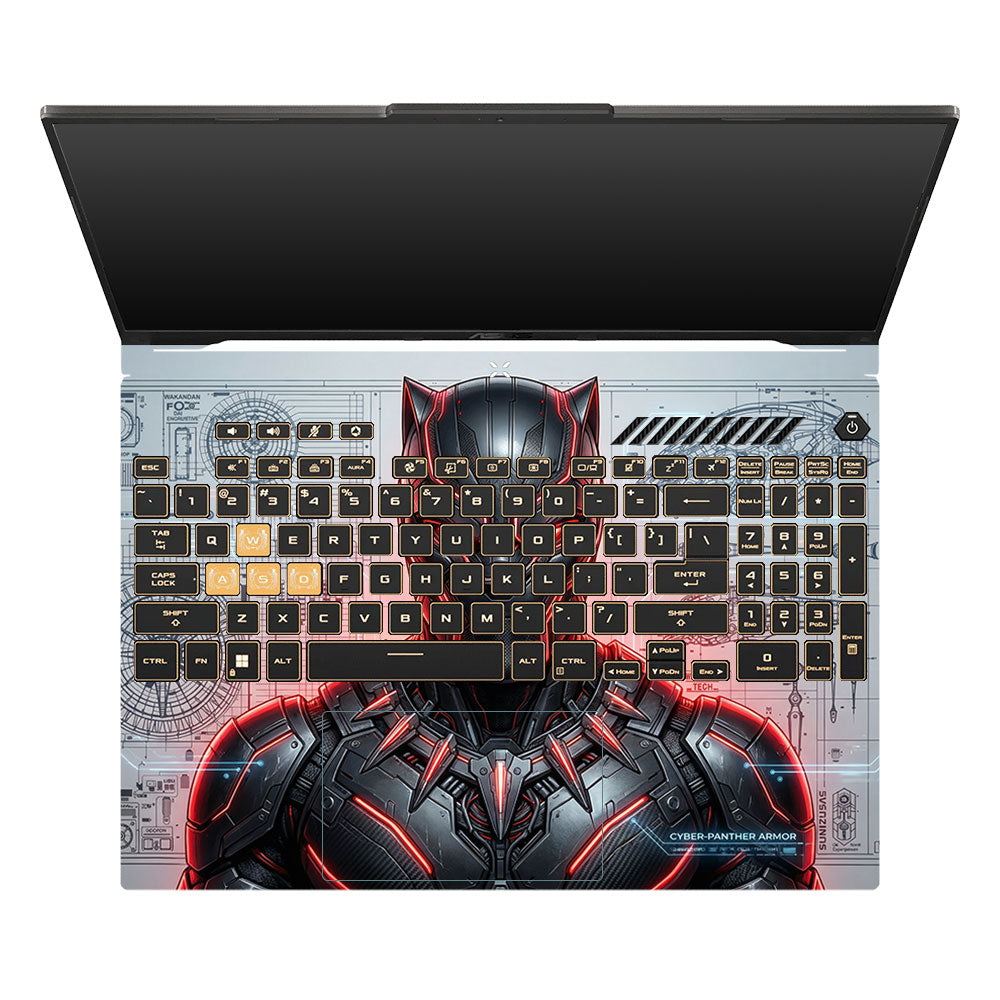 Black Panther Vibranium Tech Asus TUF Gaming F16 and TUF Gaming A16 Laptop Skin