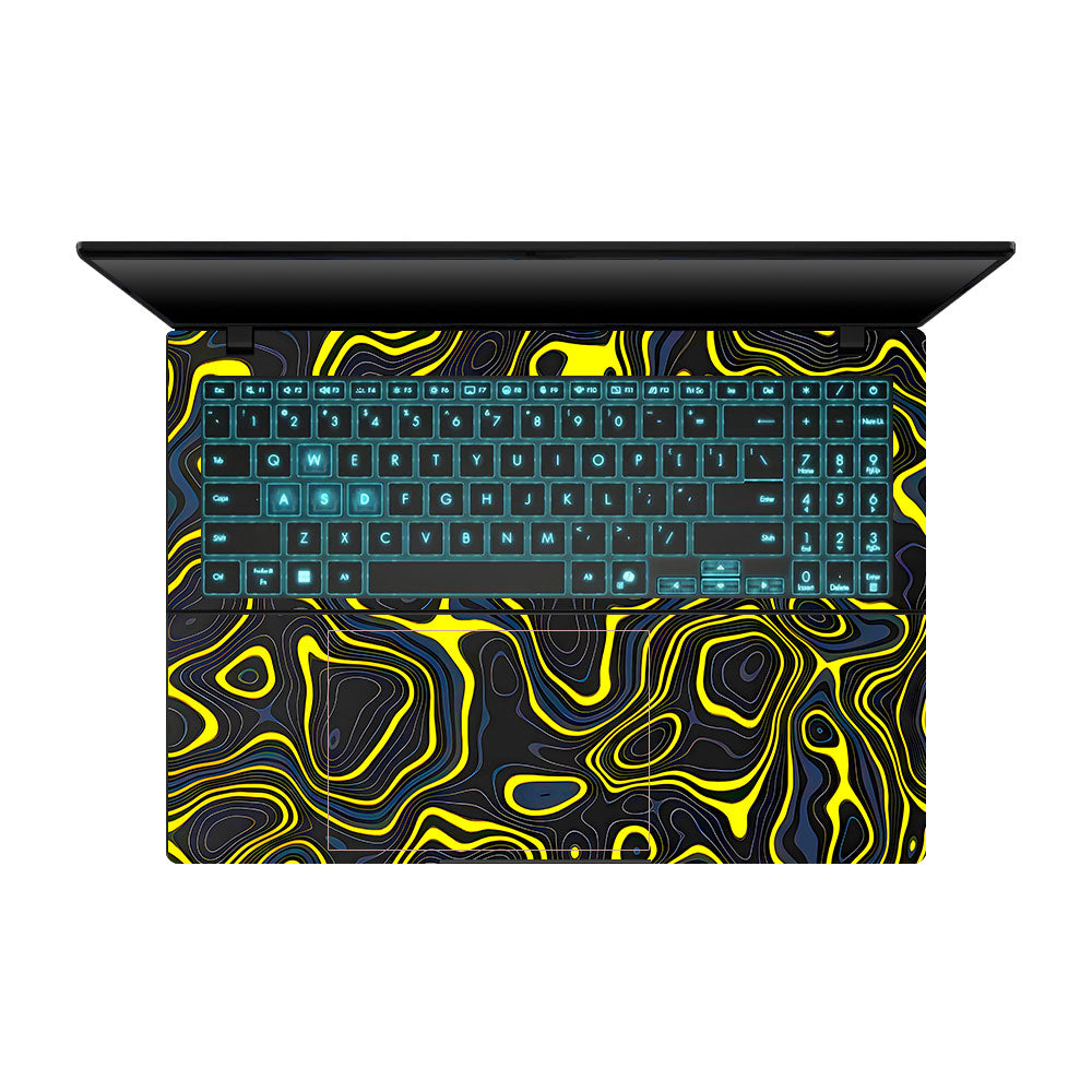 Neon Lava Contours Asus Gaming V16 V3607 Laptop Skin