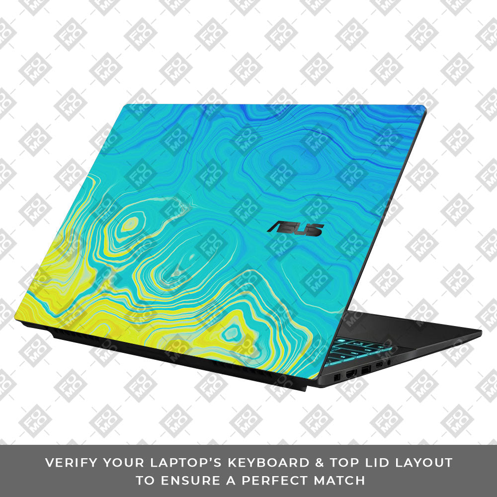 Ocean Gradient Waves Asus Gaming V16 V3607 Laptop Skin