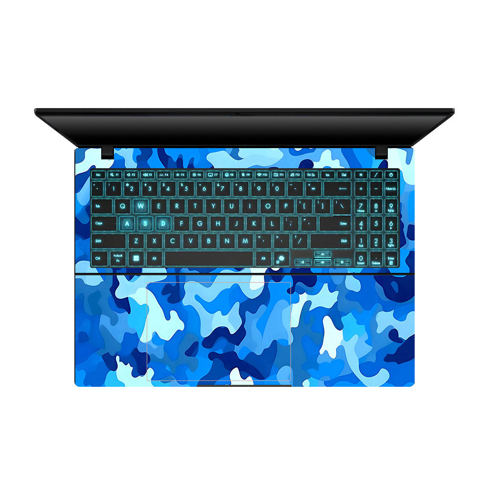 Arctic Blue Camo Pattern Asus Gaming V16 V3607 Laptop Skin