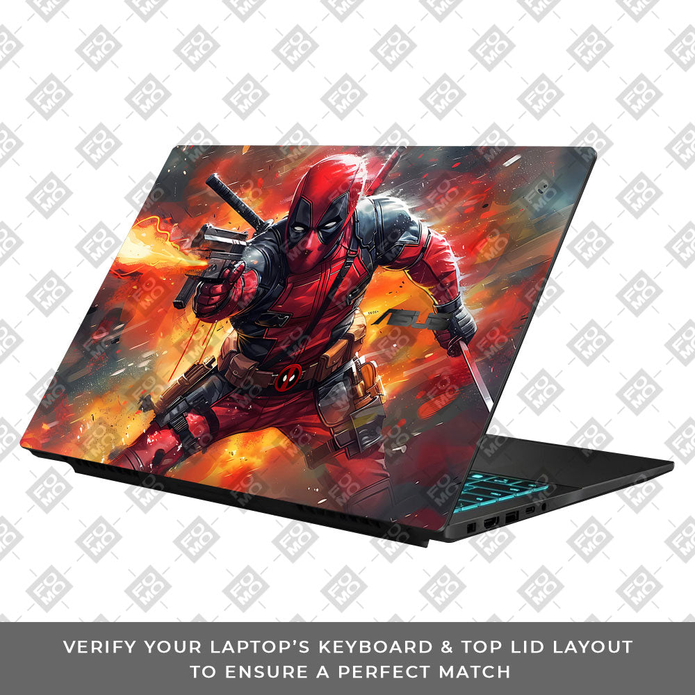 Red Comic Antihero Asus Gaming V16 V3607 Laptop Skin