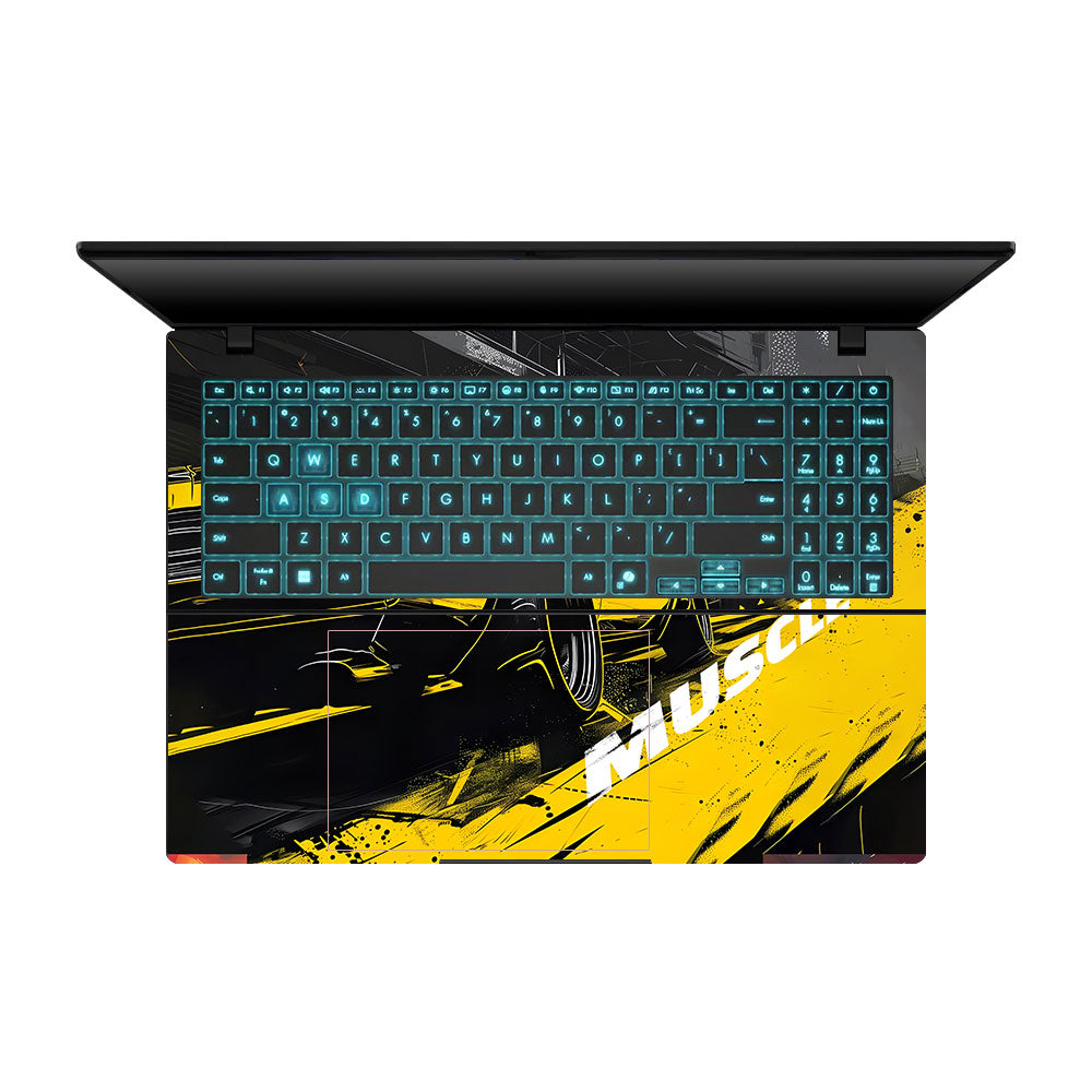 Black Muscle Asus Gaming V16 V3607 Laptop Skin