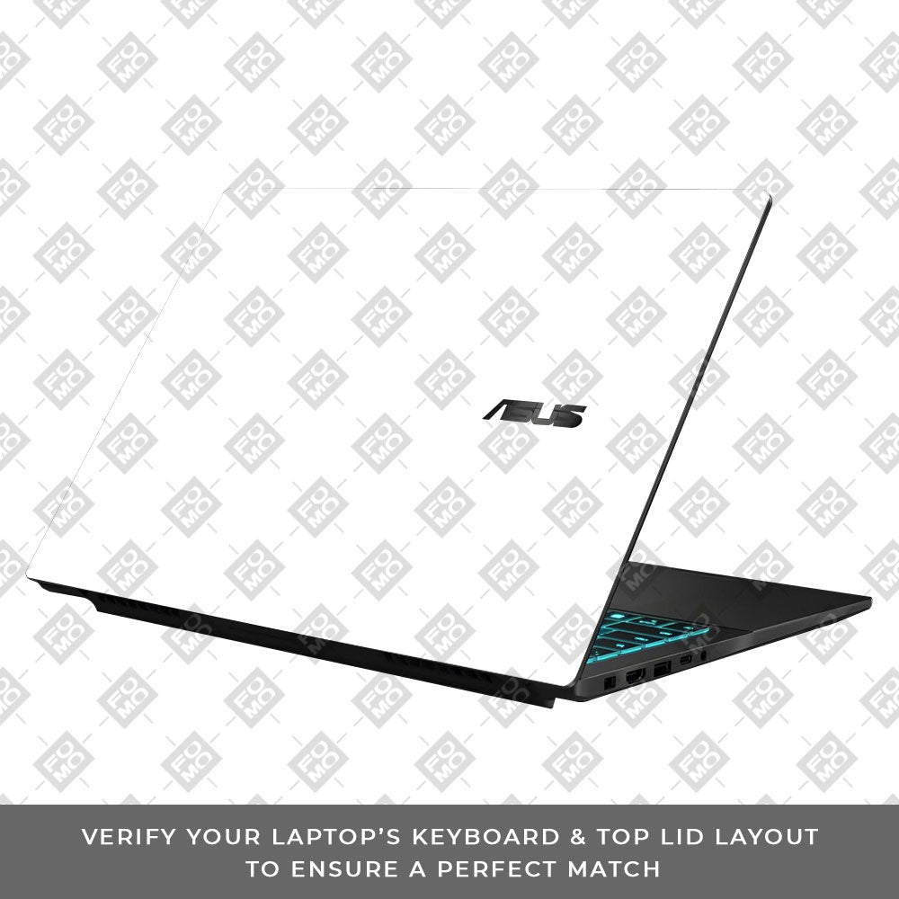 Textured White Asus Gaming V16 V3607 Laptop Skin
