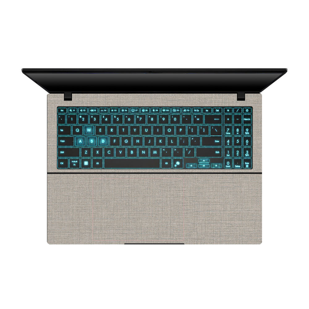 Textured Fabric Grey Asus Gaming V16 V3607 Laptop Skin